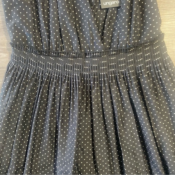 Emanuel Ungaro Denise Black Polka Dot Midi Dress | Size S | $695 Retail - Picture 13 of 14